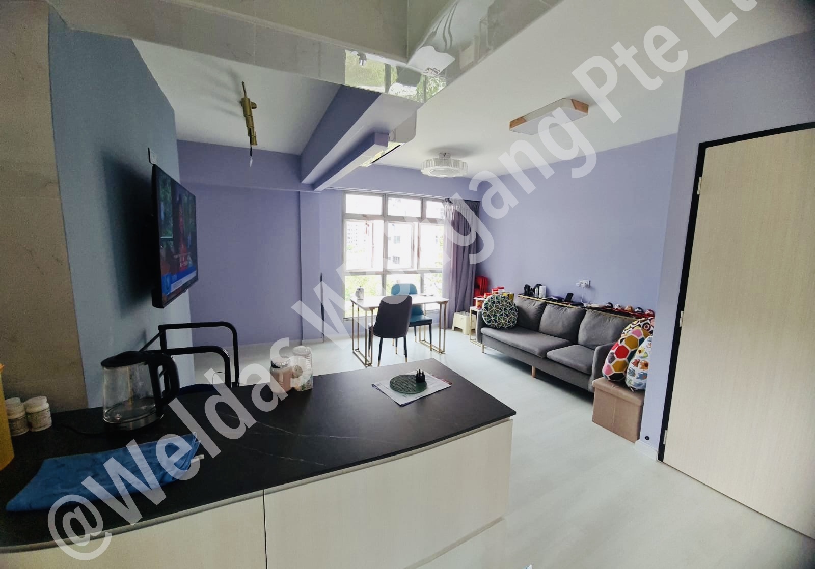 Industrial, Modern Design - Living Room - HDB 3 Room - Design by Weldas Wolfgang Pte Ltd
