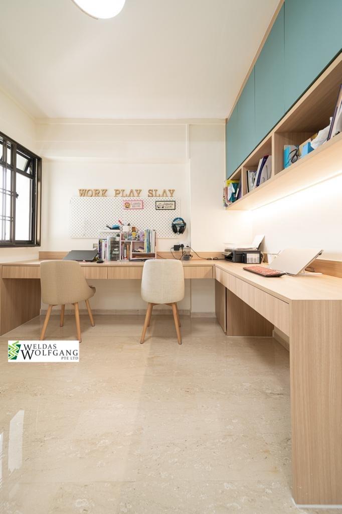 Minimalist, Resort, Scandinavian Design - Study Room - HDB 5 Room - Design by Weldas Wolfgang Pte Ltd