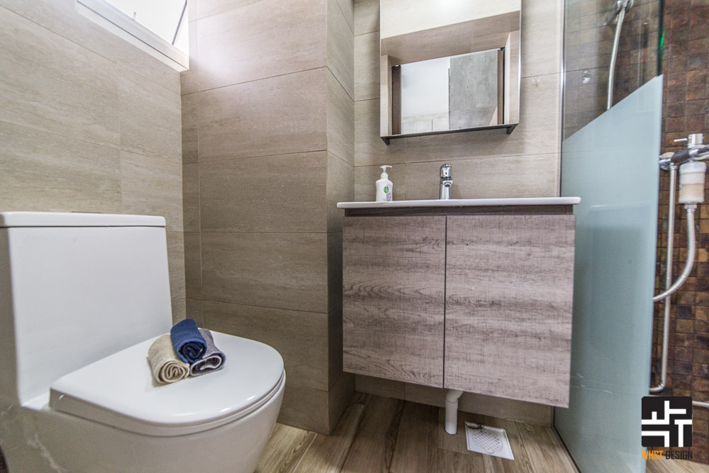 Contemporary, Industrial, Modern Design - Bathroom - HDB 5 Room - Design by WHST Design