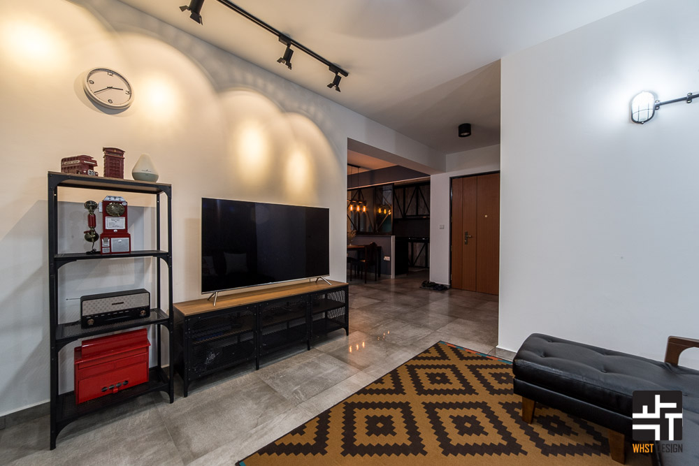 Industrial, Rustic, Scandinavian Design - Living Room - HDB 4 Room - Design by WHST Design