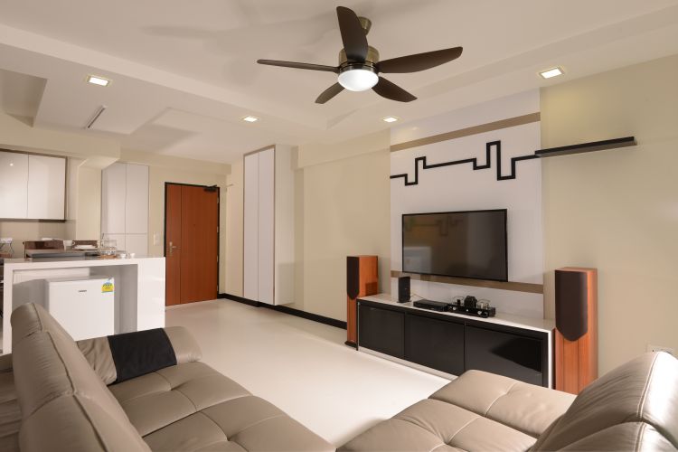 Contemporary, Minimalist Design - Living Room - HDB 5 Room - Design by Y-Axis ID