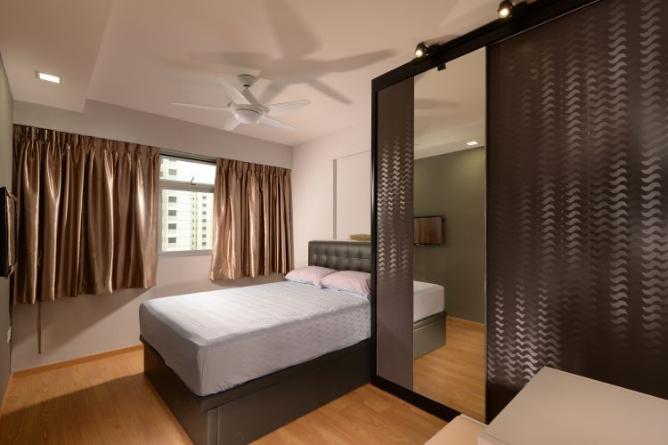 Contemporary, Modern, Retro Design - Bedroom - HDB 4 Room - Design by Y-Axis ID