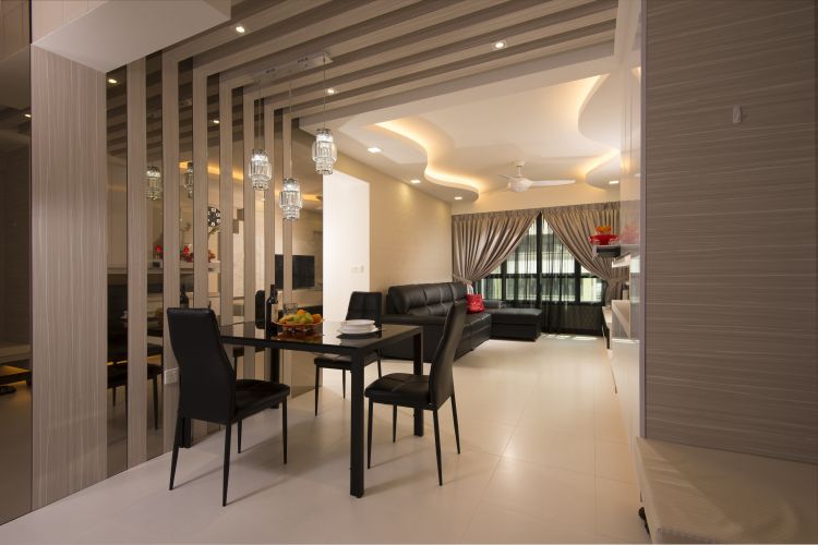 Minimalist, Modern, Rustic Design - Dining Room - HDB 4 Room - Design by Y-Axis ID
