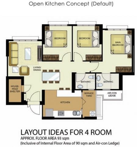 Open concept kitchen floor plans